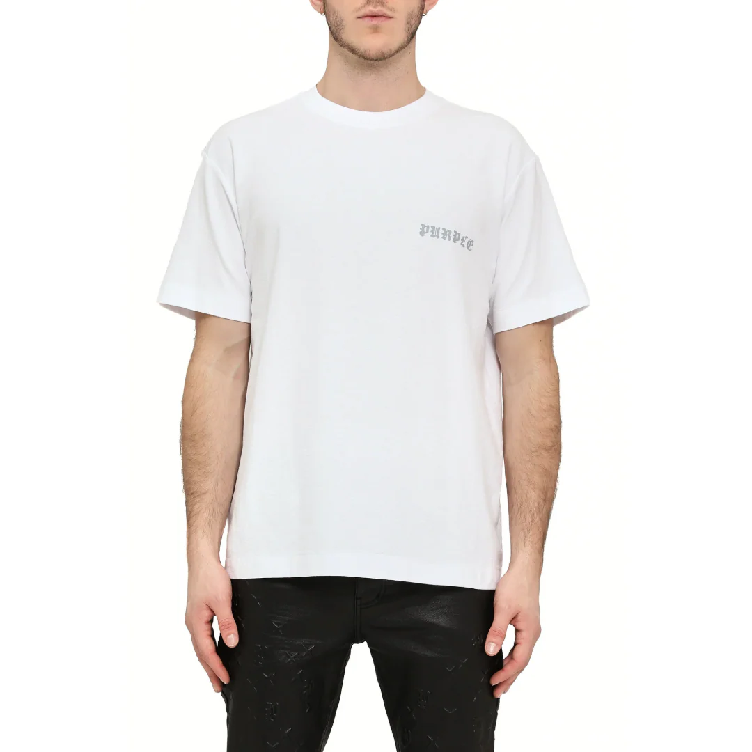 TEXTURED JERSEY T-SHIRT IN WHITE