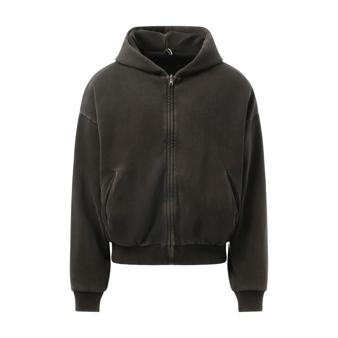 THERMAL HOOD IN WASHED BLACK