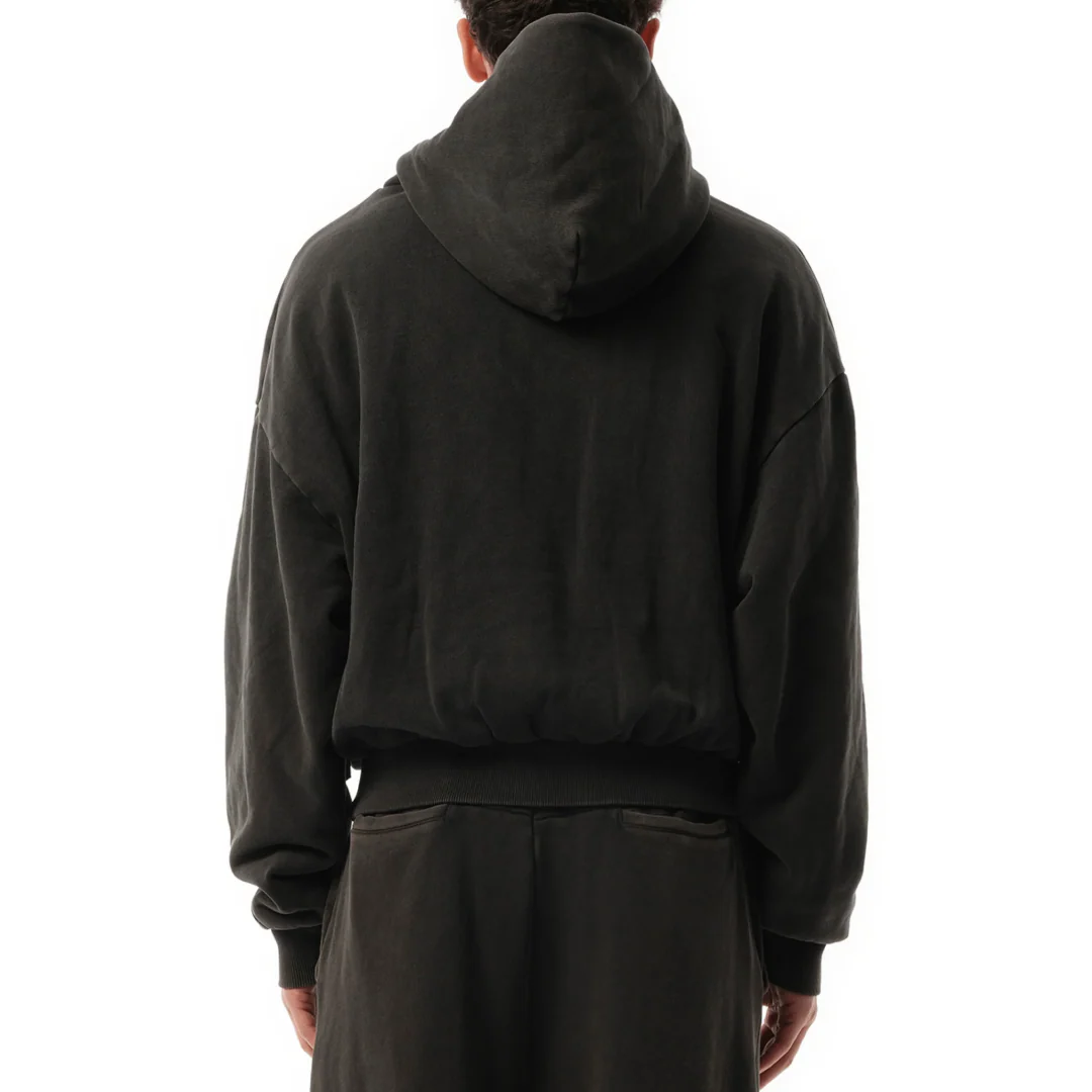 THERMAL HOOD IN WASHED BLACK - Image 3