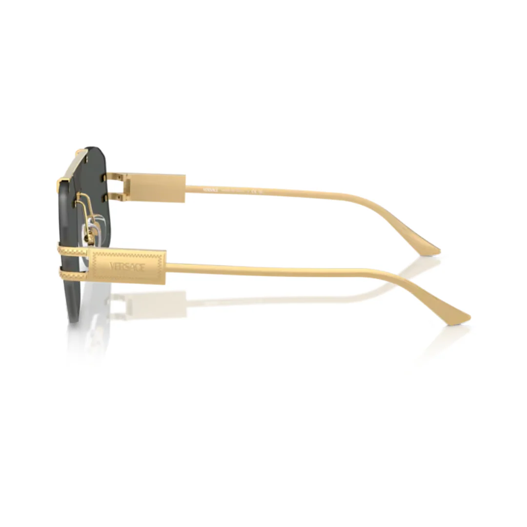 VE2275 VERSACE SUNGLASSES GOLD/DARK GREY - Image 2