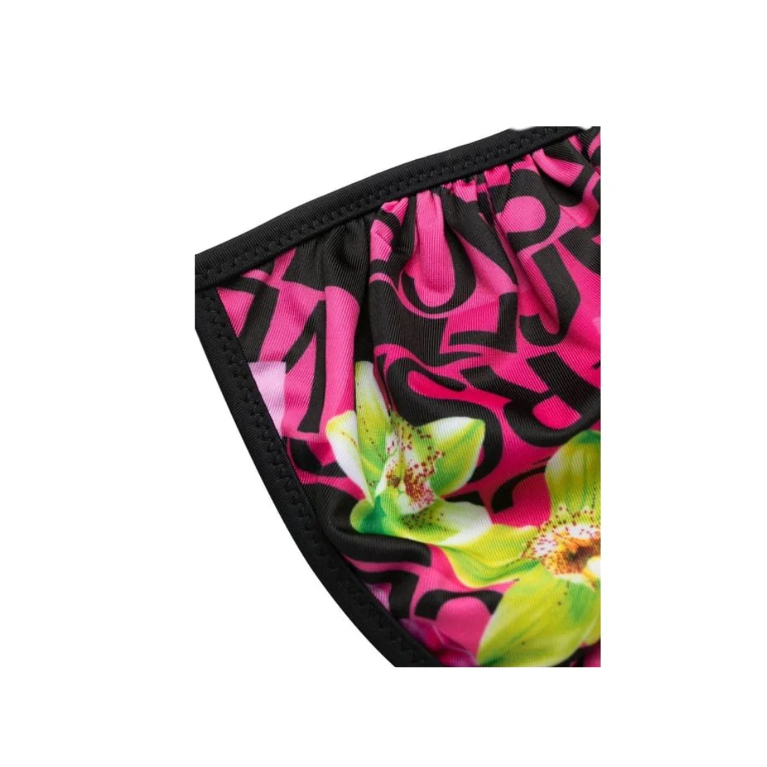 VERASACE REVERSIBLE LOGO ORCHID BIKINI TOP BLACK/PINK - Image 2