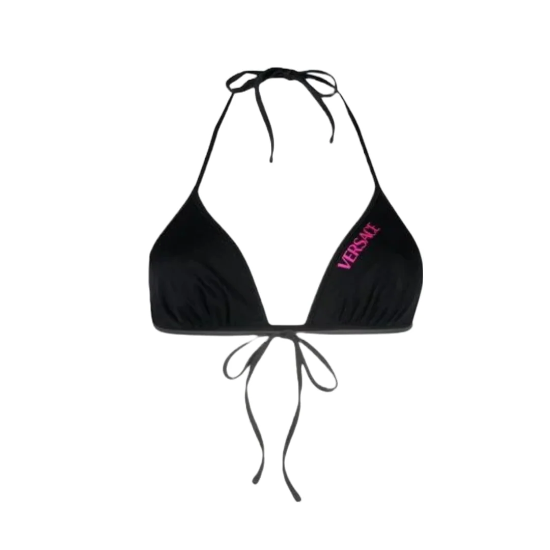 VERASACE REVERSIBLE LOGO ORCHID BIKINI TOP BLACK/PINK - Image 3