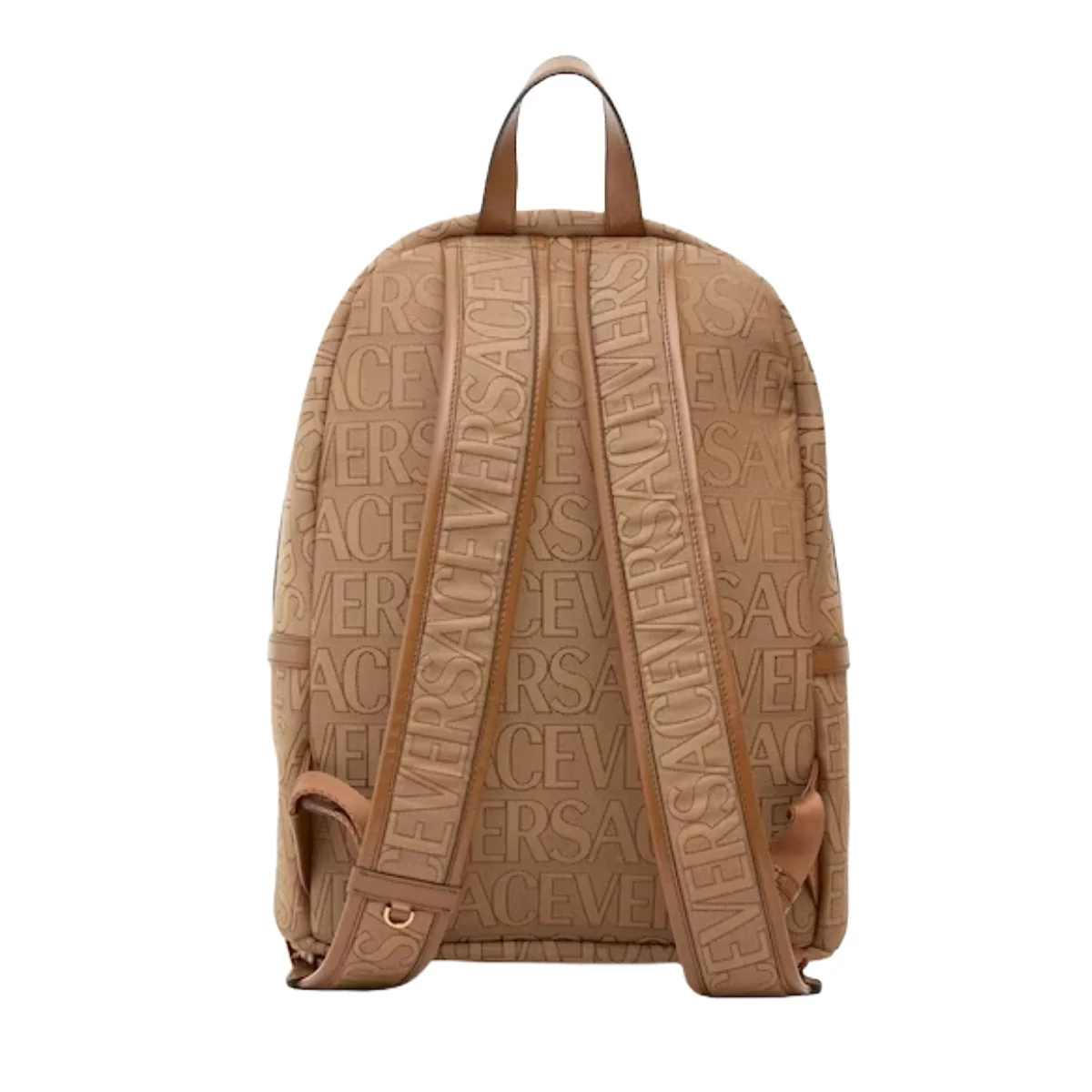 VERSACE ALL OVER LOGO BACKPACK BEIGE/BROWN - Image 3