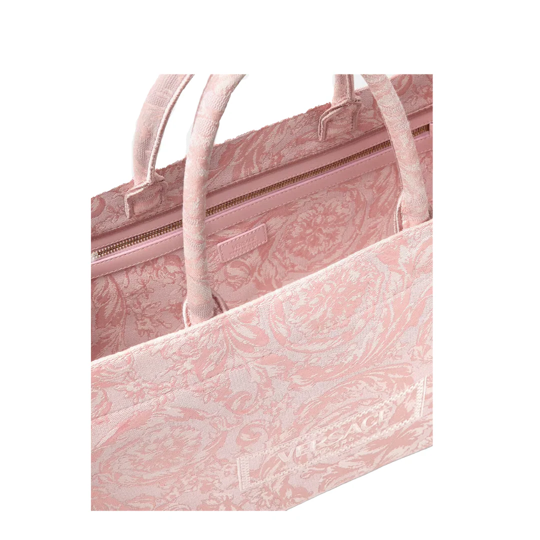 VERSACE BAROCCO ATHENA TOTE BAG PINK PRINT - Image 2