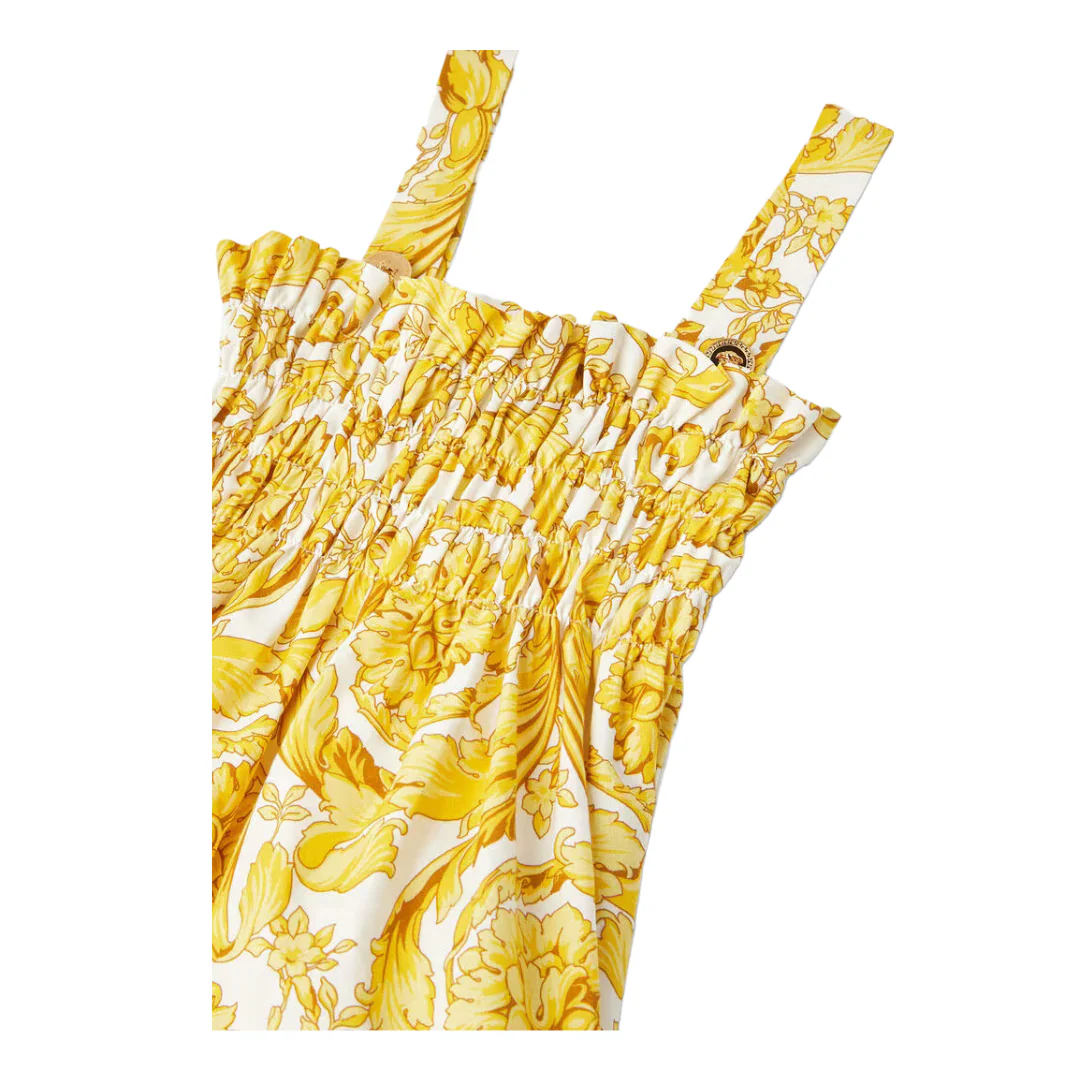 VERSACE BAROCCO BIG KIDS RUCHED DRESS - Image 2