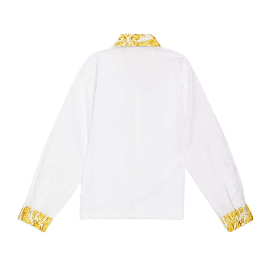 VERSACE BAROCCO BIG KIDS SHIRT WHITE/GOLD - Image 2