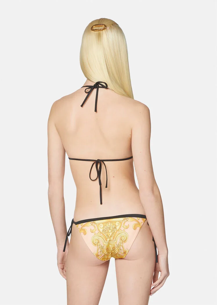 VERSACE BAROCCO GODDESS BIKINI BOTTOM MAUVELOUS+CITRON - Image 3