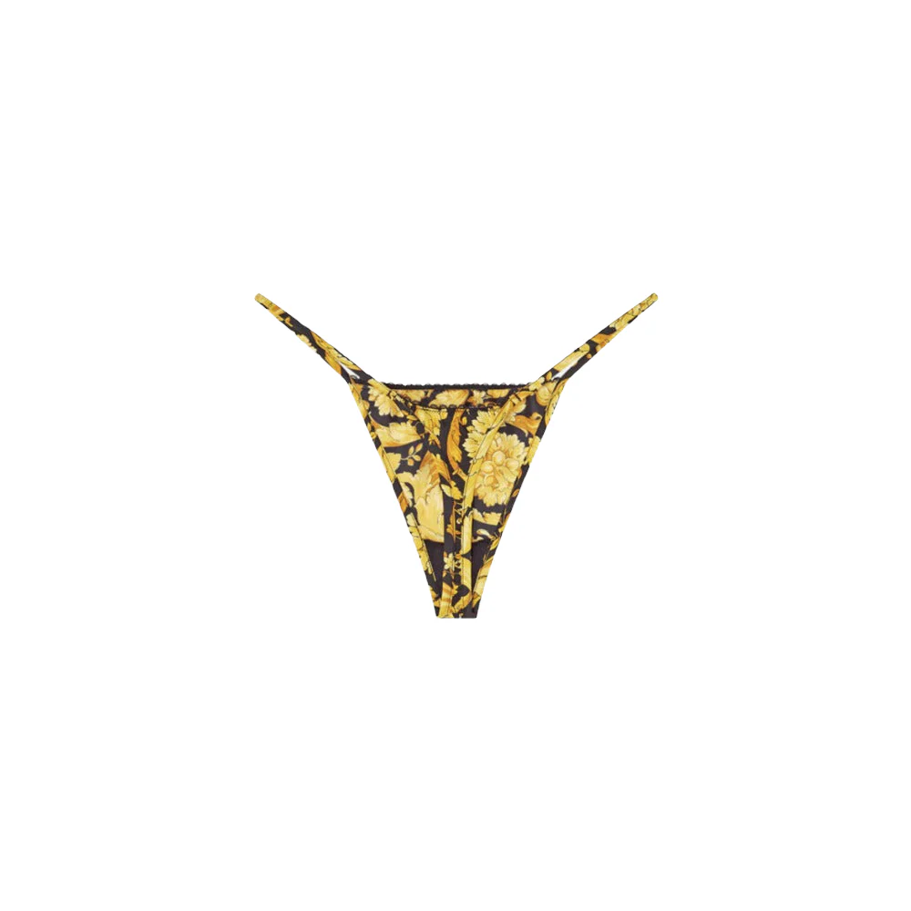 VERSACE BAROCCO PRINT SILK THONG - Image 2