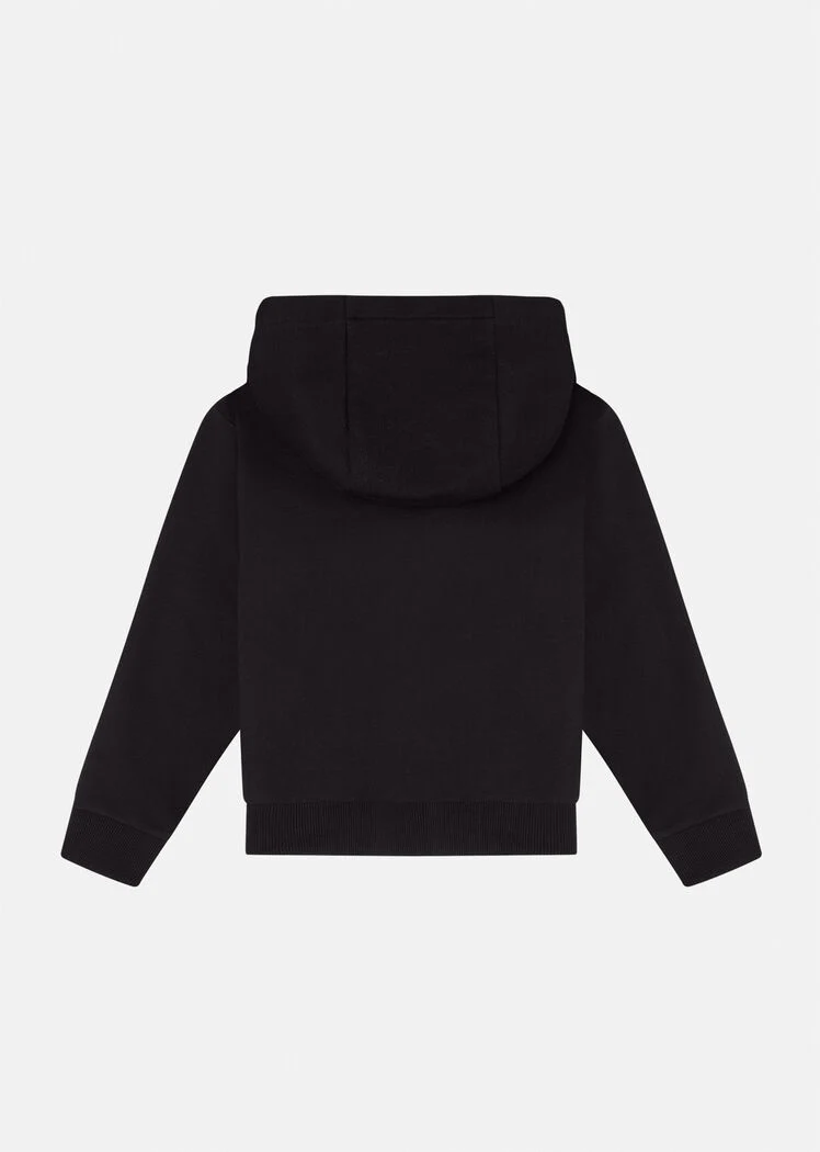 VERSACE DREAM LOGO KIDS HOODIE BLK/WHT - Image 2