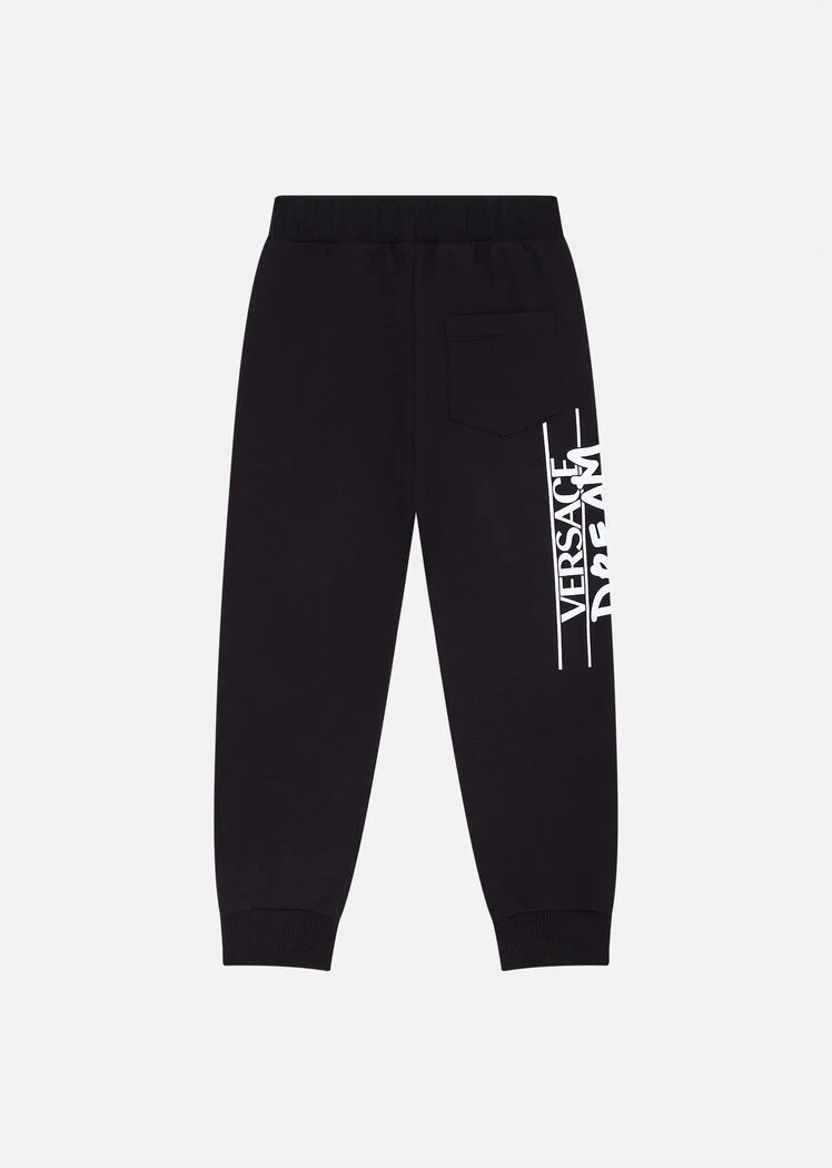 VERSACE DREAM LOGO KIDS SWEATPANTS BLK-WHT - Image 2