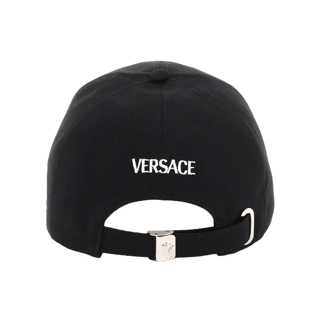 VERSACE EMBROIDERED BASEBALL CAP BLACK - Image 3