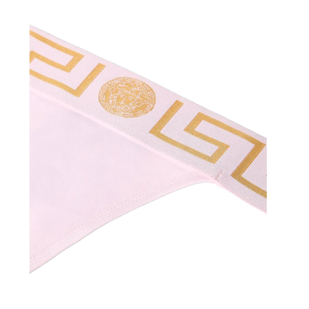 VERSACE GRECA BORDER THONG PINK/GOLD - Image 2