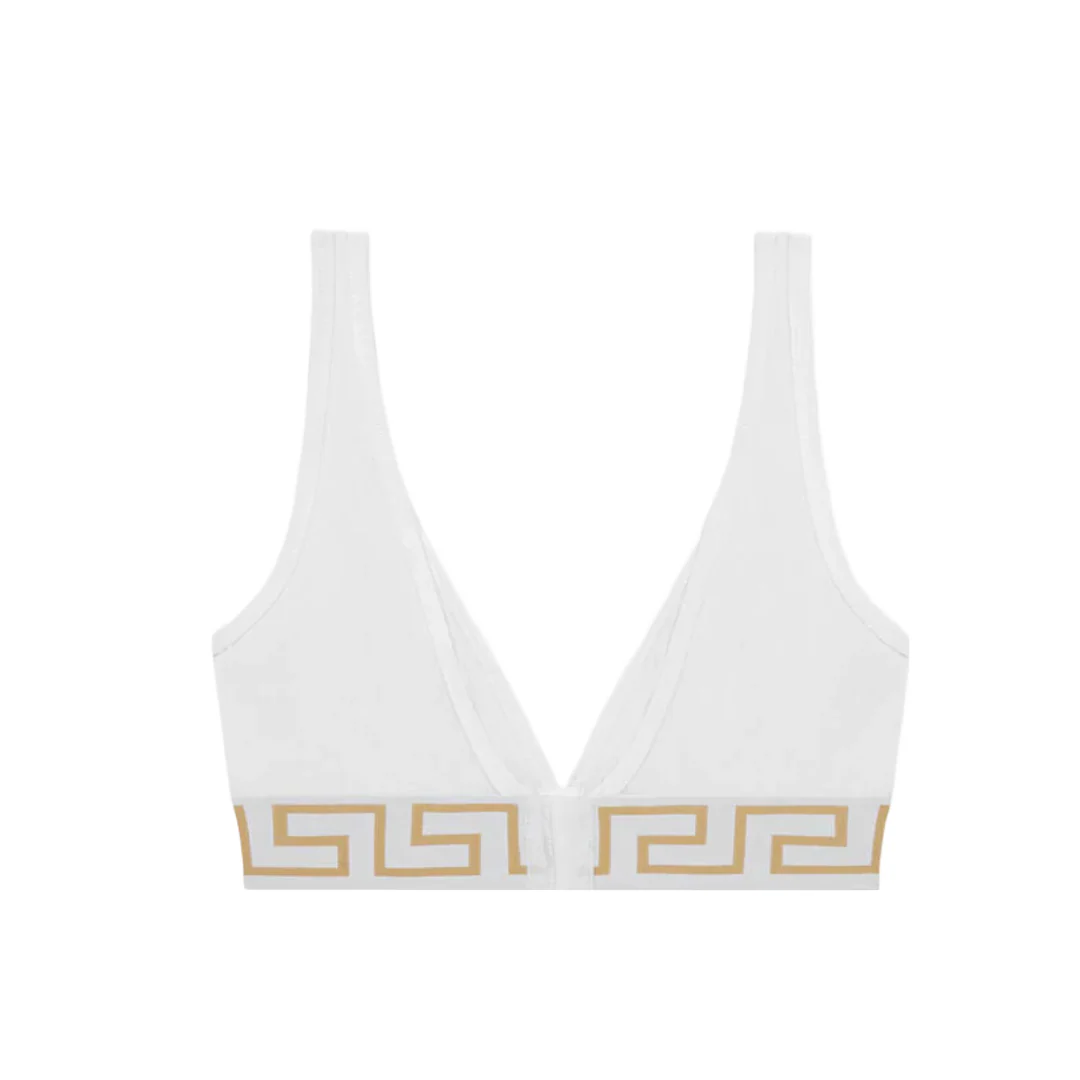 VERSACE GRECA BORDER BRALETTE WHITE/GOLD - Image 2