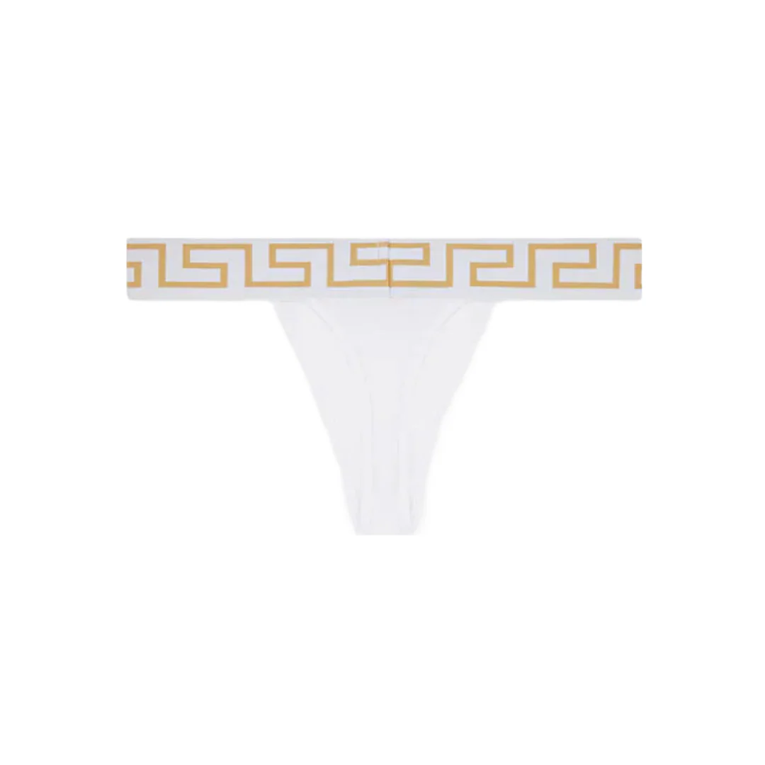 VERSACE GRECA BORDER THONG WHITE/GOLD - Image 2