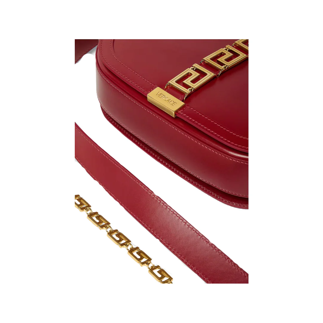VERSACE GRECA GODDESS LARGE SHOULDER BAG PARADE RED - Image 3