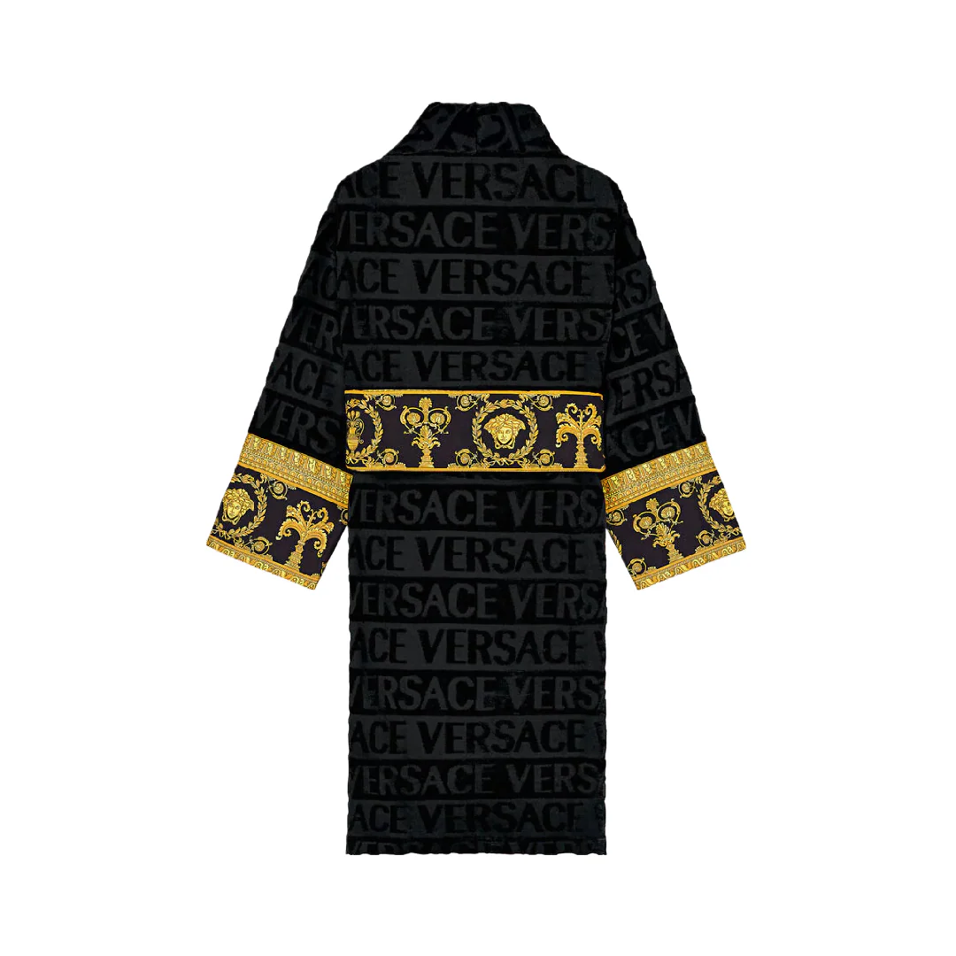 BAROQUE BATHROBE BLACK - Image 2