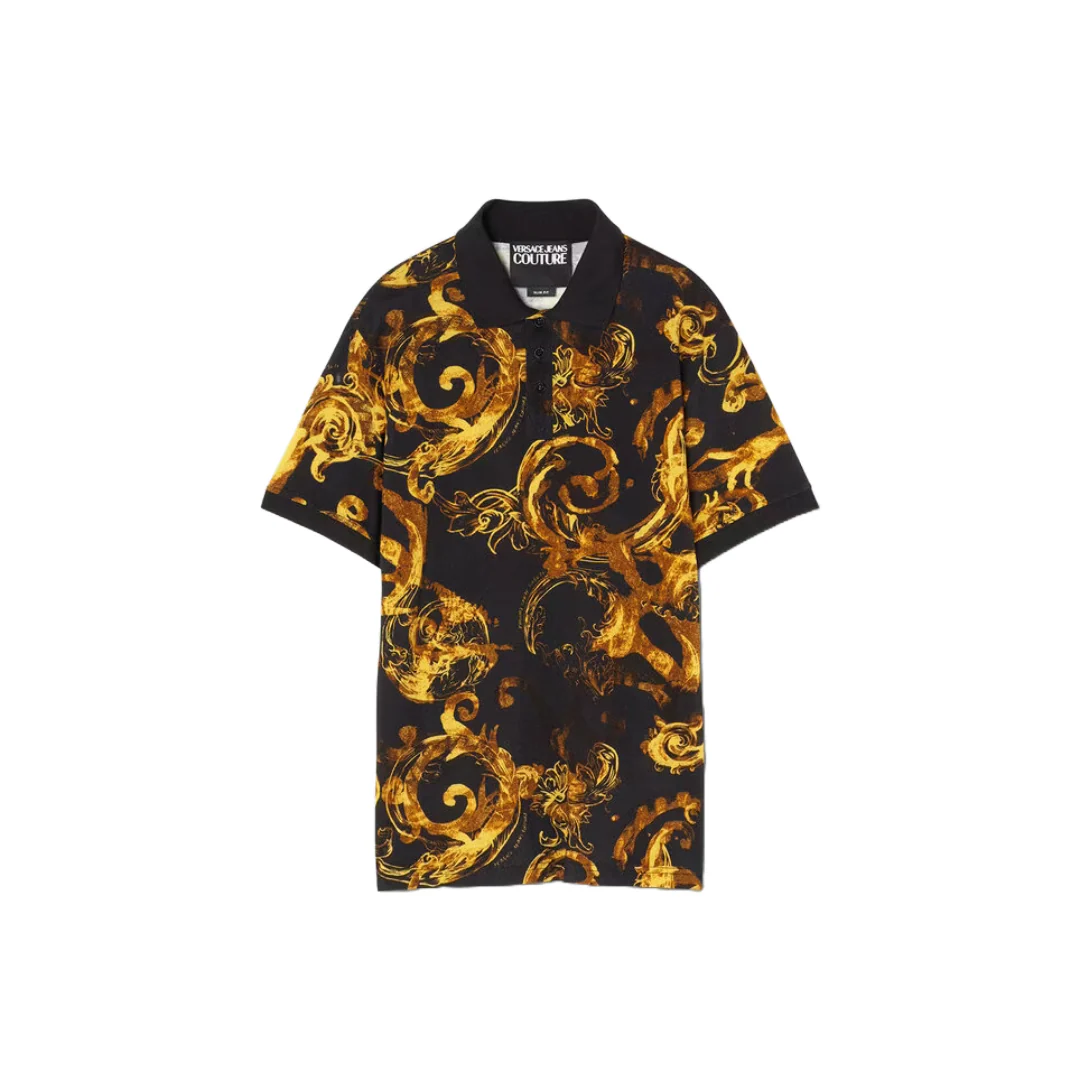 VERSACE JEANS COUTURE WATERCOLOUR COUTURE POLO SHIRT - Image 2