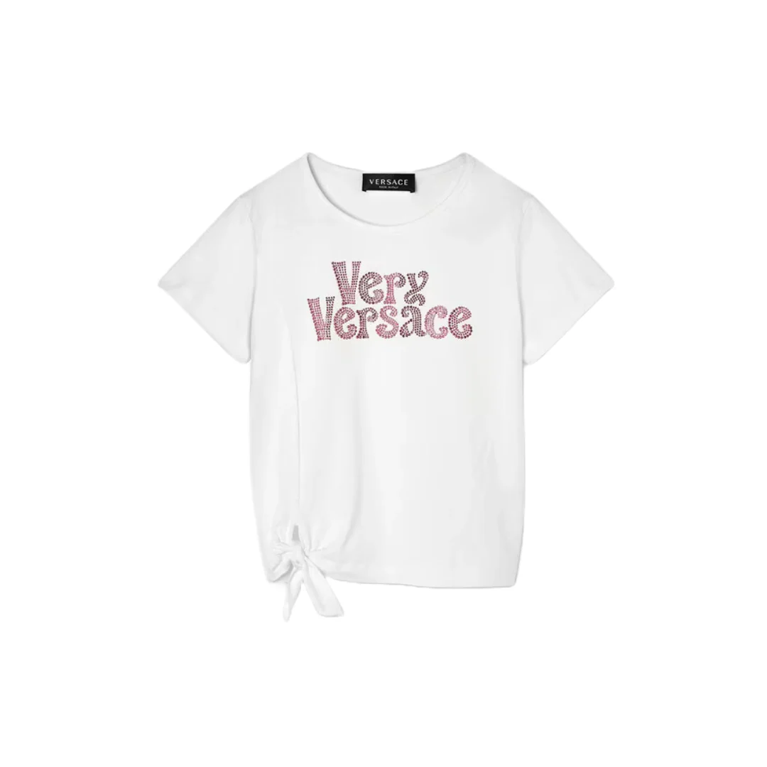 VERSACE KIDS CRYSTAL VERY VERSACE TSHIRT