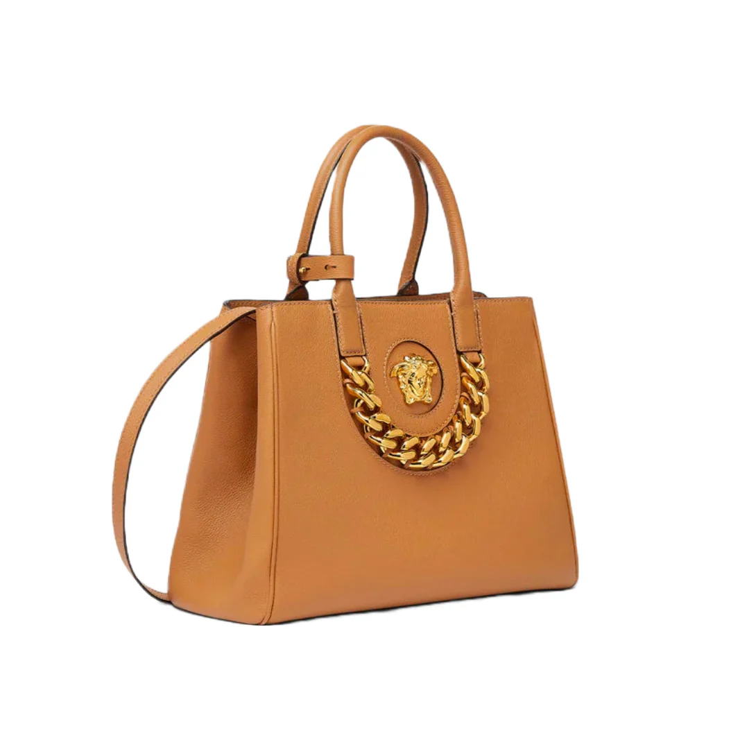 VERSACE LA MEDUSA LA MEDUSA MEDIUM TOTE BAG BROWN/GOLD - Image 2