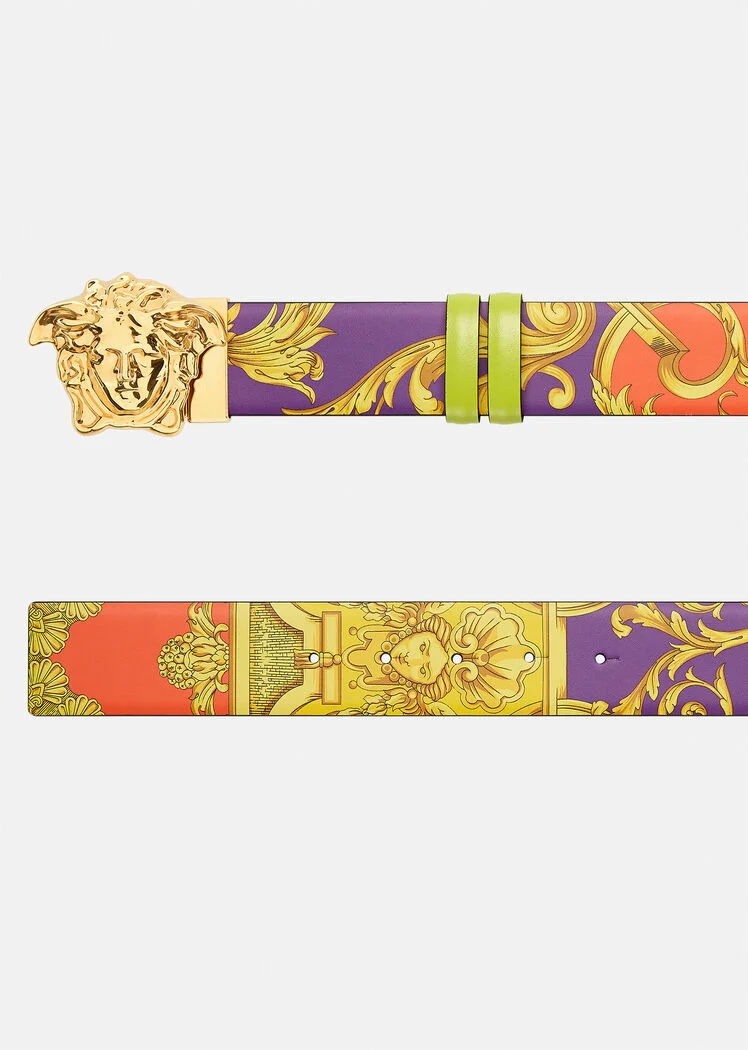 VERSACE LA MEDUSA ROYAL REBELLION BELT OARK ORCHID SUN CITRON - Image 2