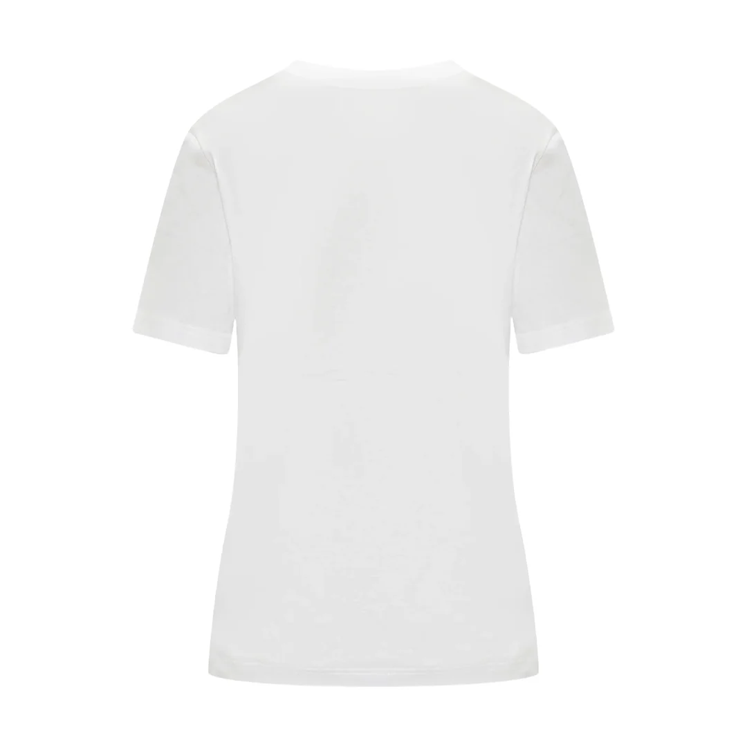 VERSACE LOGO-EMBROIDERED CREWNECK T-SHIRT WHITE - Image 2