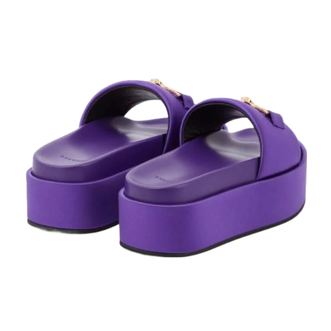 VERSACE MEDUSA '95 PLATFORM SANDALS DARK ORCHID - Image 2
