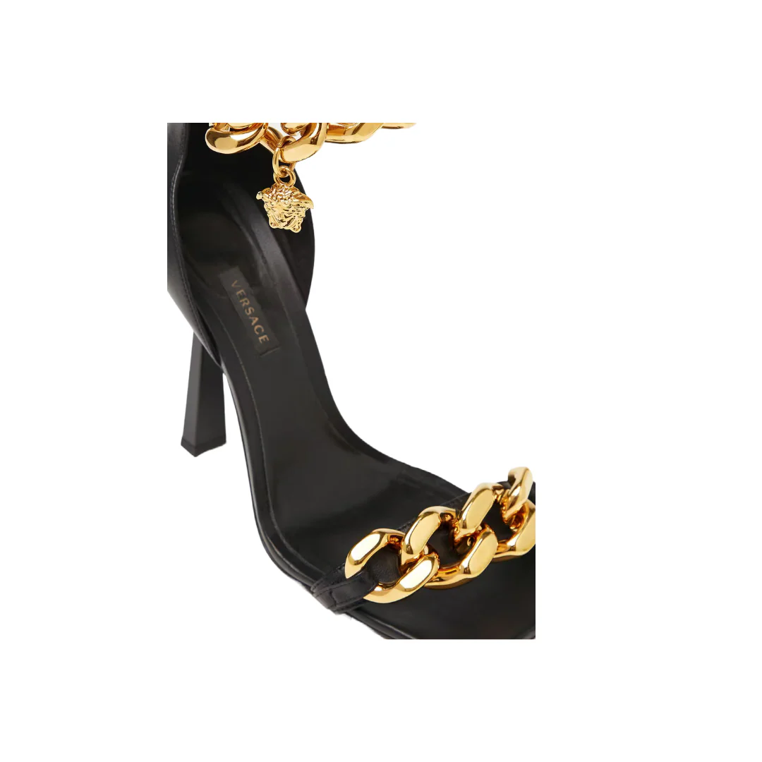 VERSACE MEDUSA CHAIN HIGH HEEL SANDALS - Image 2