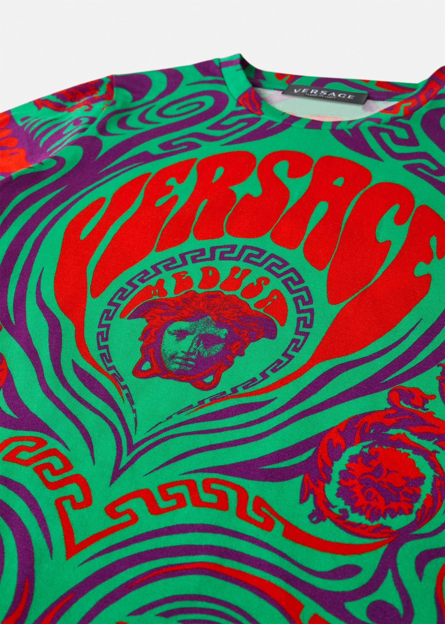 VERSACE MEDUSA MUSIC KIDS T-SHIRT MINI ME ORANGE-MULTICOLOR - Image 2