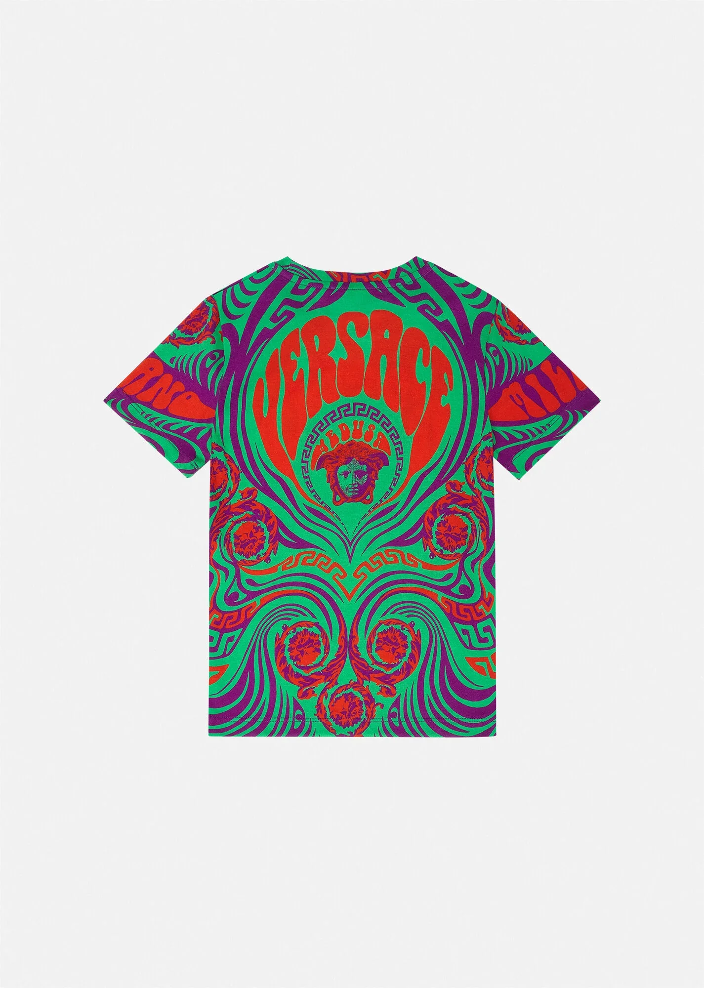VERSACE MEDUSA MUSIC KIDS T-SHIRT MINI ME ORANGE-MULTICOLOR - Image 3