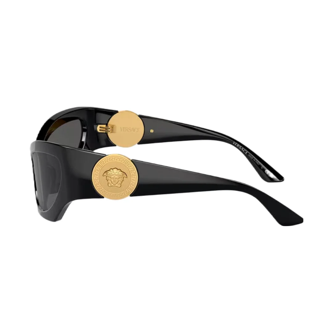 VERSACE MEDUSA RUNWAY CAT-EYE SUNGLASSES BLACK/GOLD - Image 2