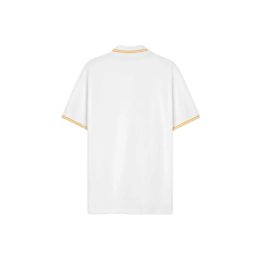 VERSACE MEDUSA SHORT-SLEEVED POLO SHIRT WHITE/GOLD - Image 2