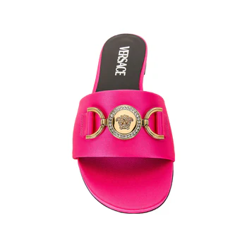 VERSACE MULE FUCHSIA FLAT SANDALS - Image 2