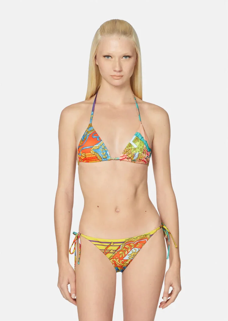 VERSACE ROYAL REBELLION BIKINI TOP MULTICOLOR - Image 3