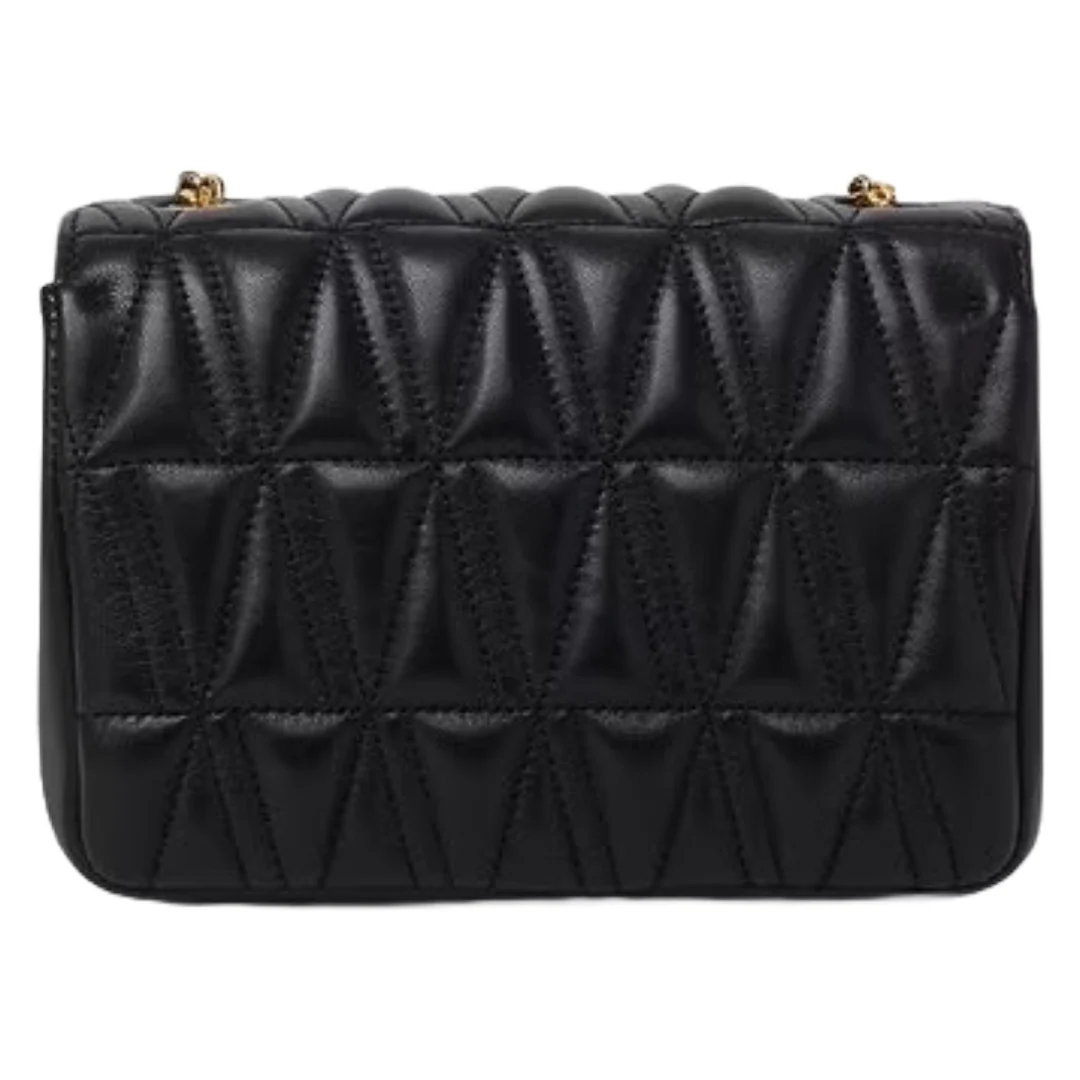 VERSACE SMALL VIRTUS SHOULDER BAG BLACK/GOLD - Image 3