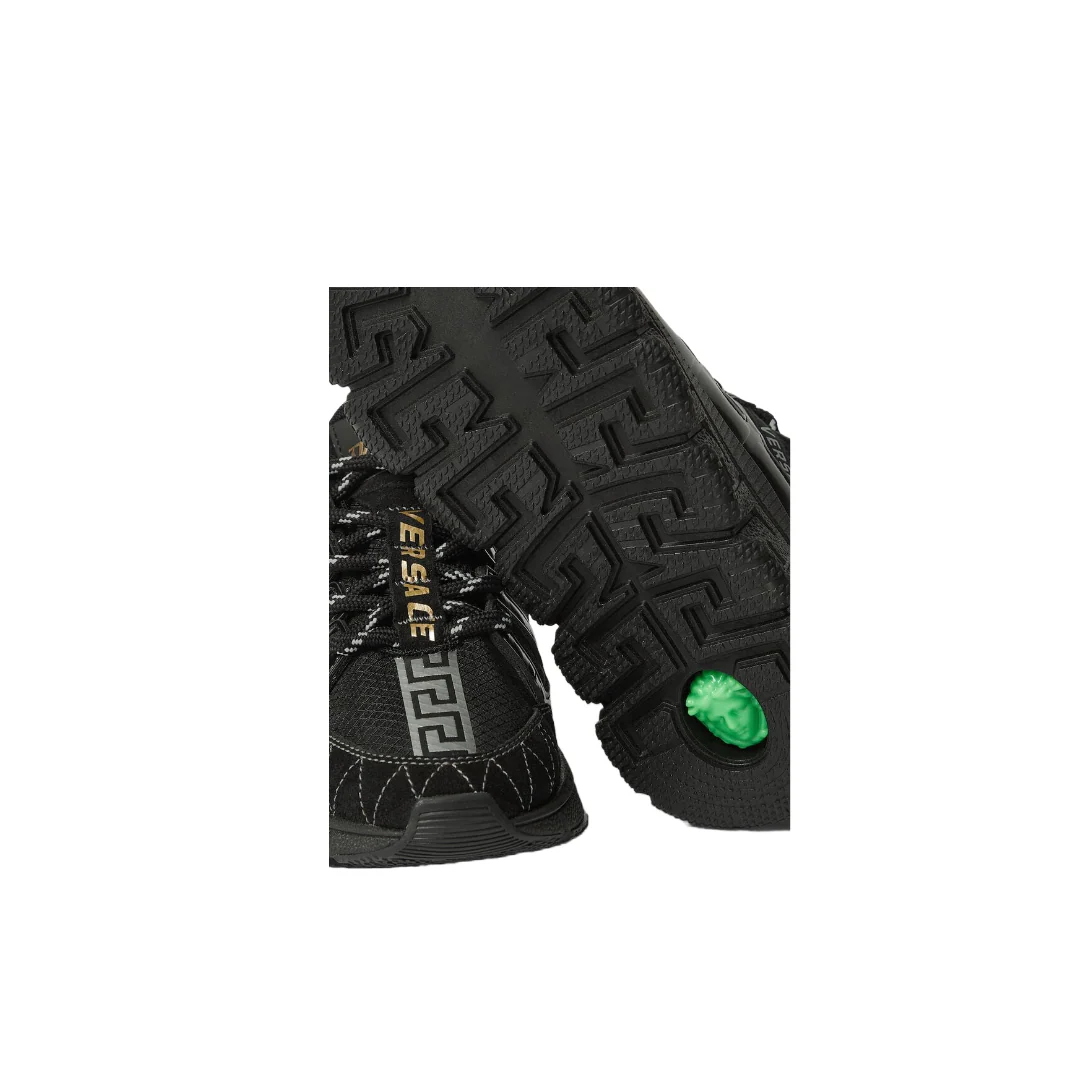 VERSACE TRIGRECA KIDS TRAINERS BLACK/GOLD - Image 2