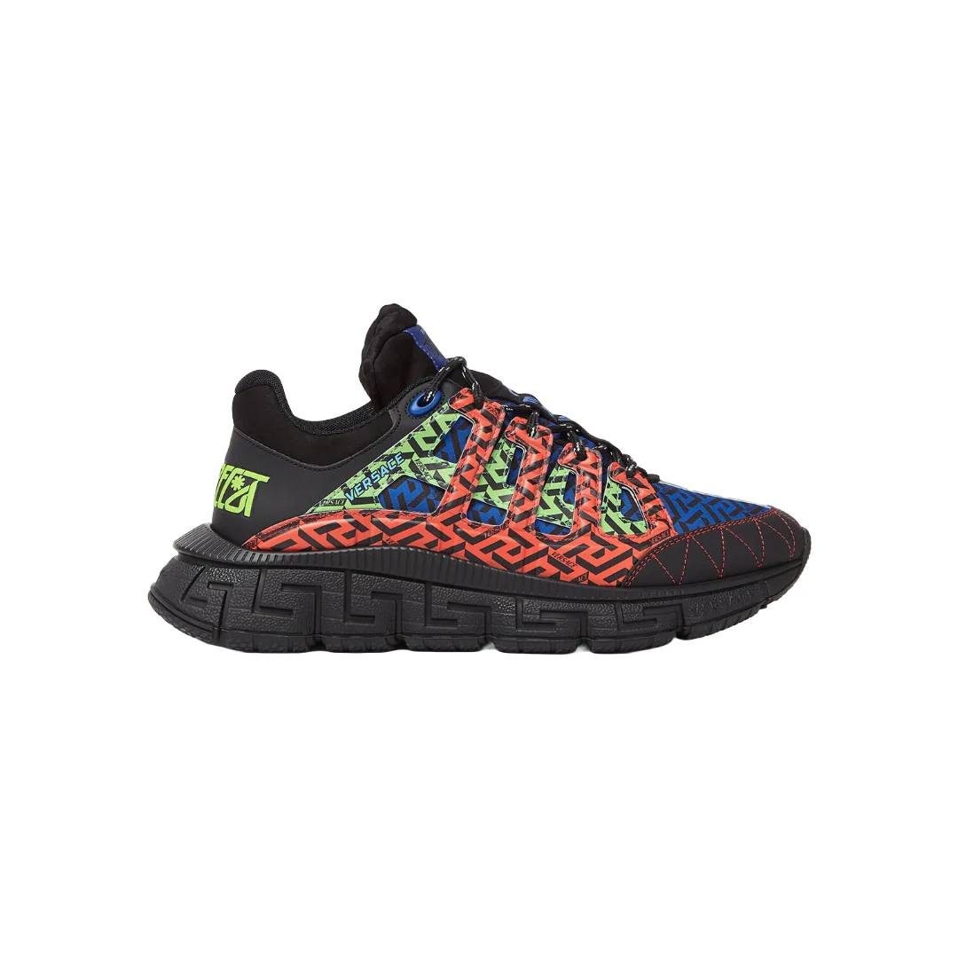 VERSACE TRIGRECA BLACK-SAPHIRE-NEON GREEN