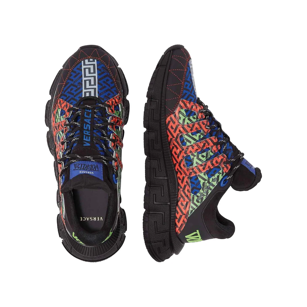 VERSACE TRIGRECA BLACK-SAPHIRE-NEON GREEN - Image 2