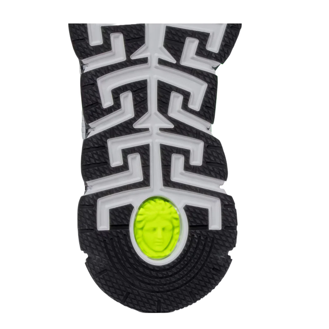 VERSACE TRIGRECA SNEAKERS ANTRACITE/LIME/ORANGE - Image 3