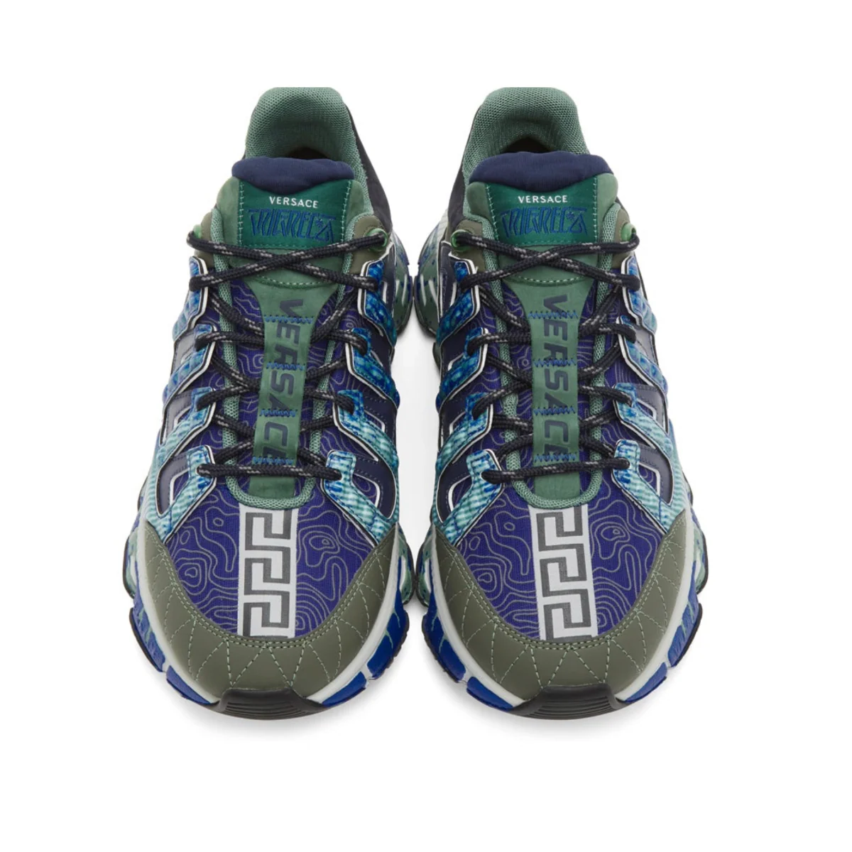VERSACE TRIGRECA SNEAKERS MILITARY/BLUE/GREEN - Image 2