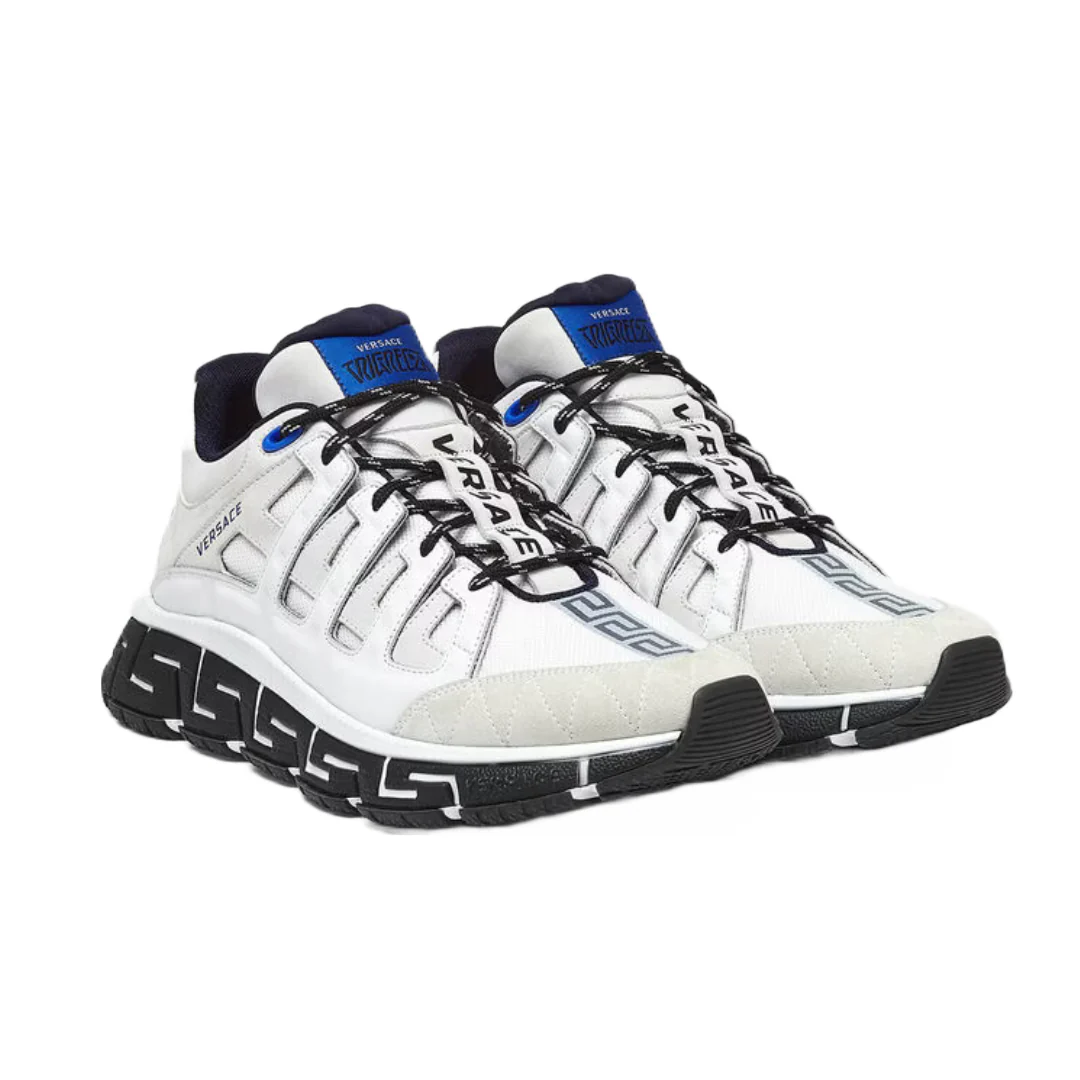 VERSACE TRIGRECA SNEAKERS OFFWHITE/BLUE