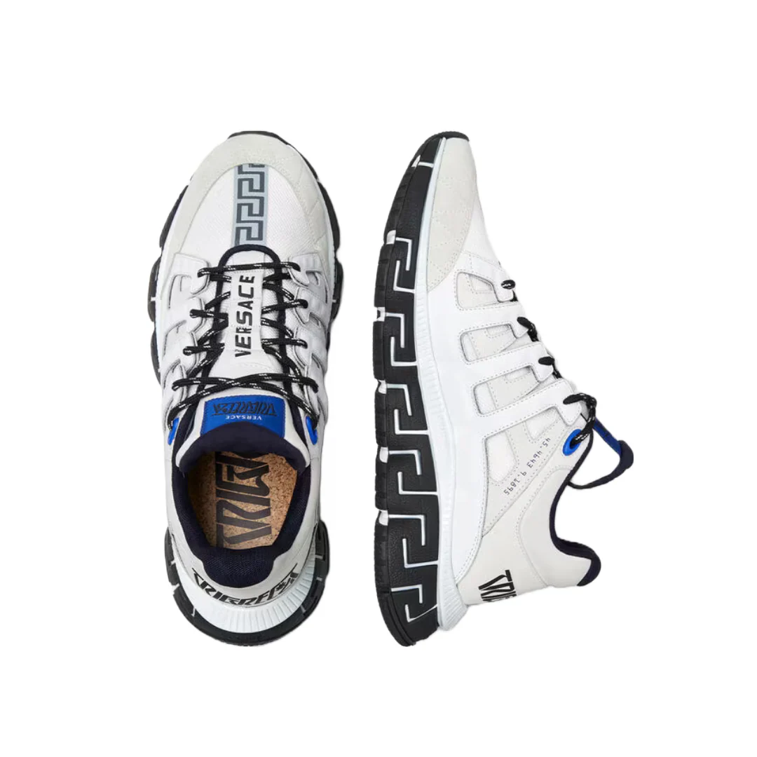 VERSACE TRIGRECA SNEAKERS OFFWHITE/BLUE - Image 4