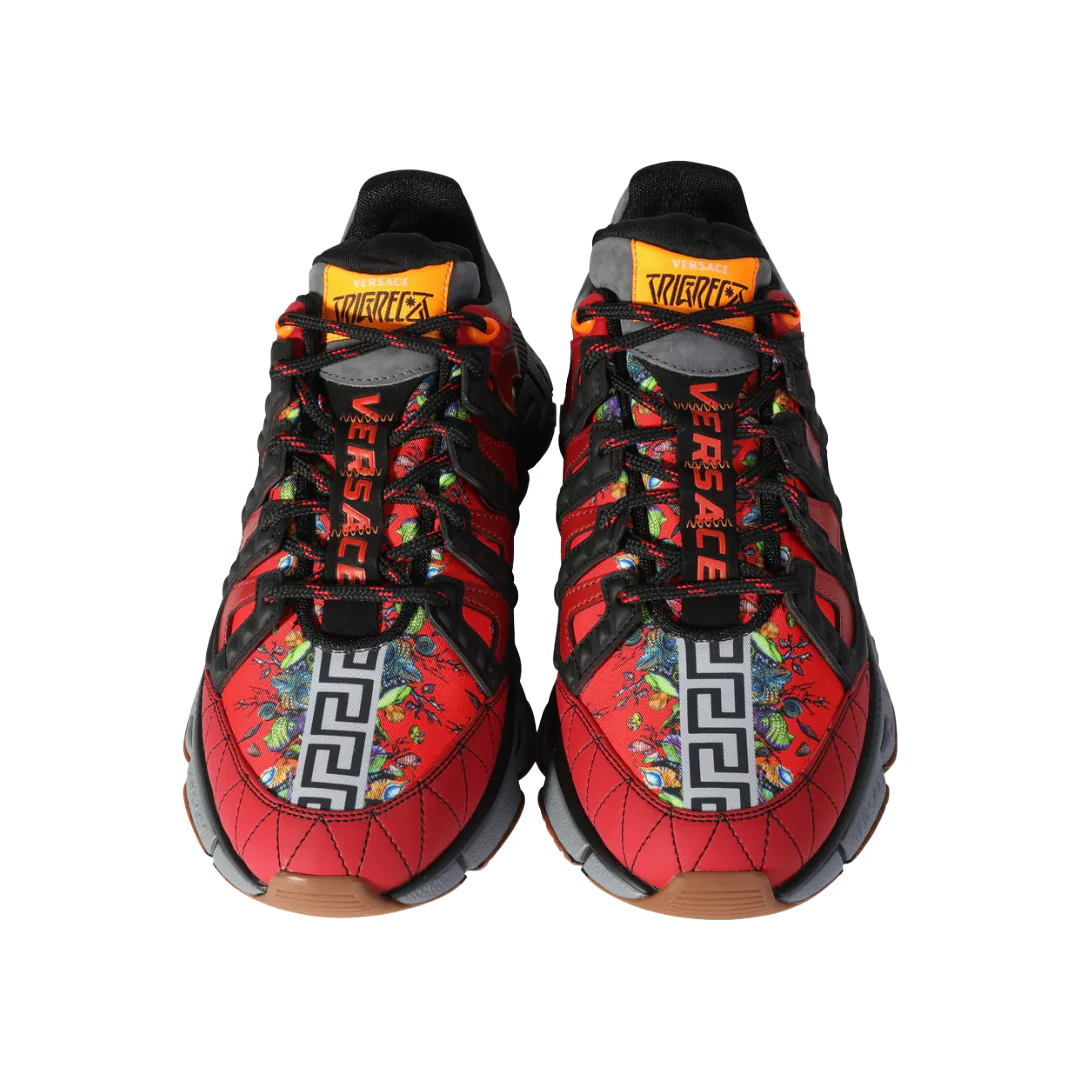 VERSACE TRIGRECA SNEAKERS RED-BLACK - Image 2
