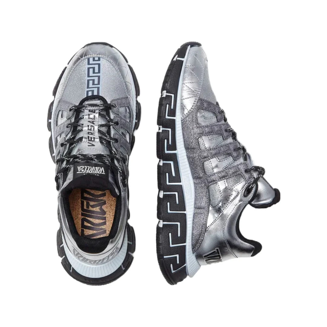 VERSACE TRIGRECA SNEAKERS SILVER - Image 4