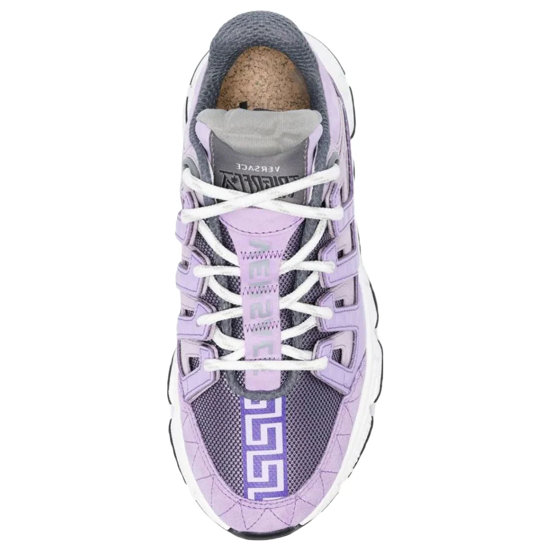VERSACE WOMENS TRIGRECA SNEAKERS BABY VIOLET - Image 2
