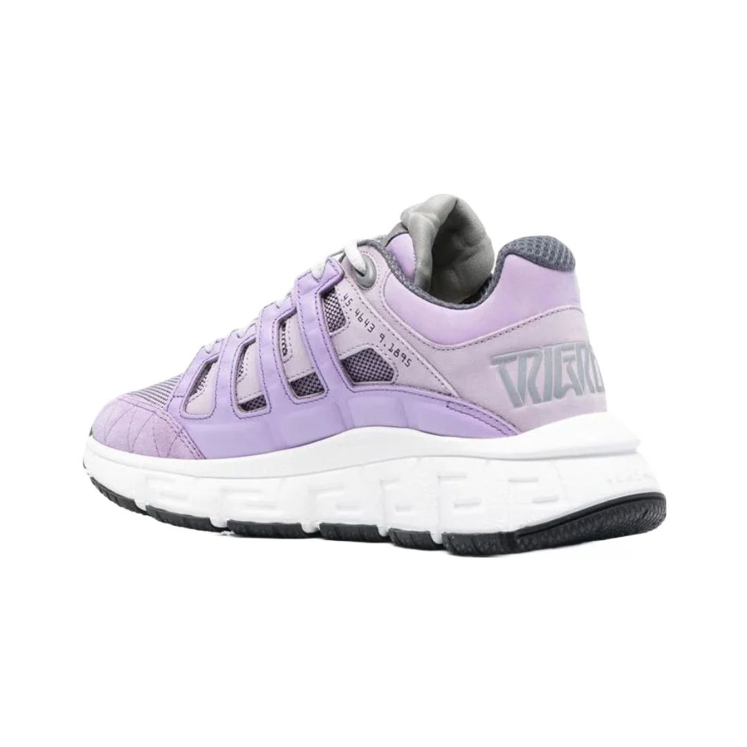 VERSACE WOMENS TRIGRECA SNEAKERS BABY VIOLET - Image 3