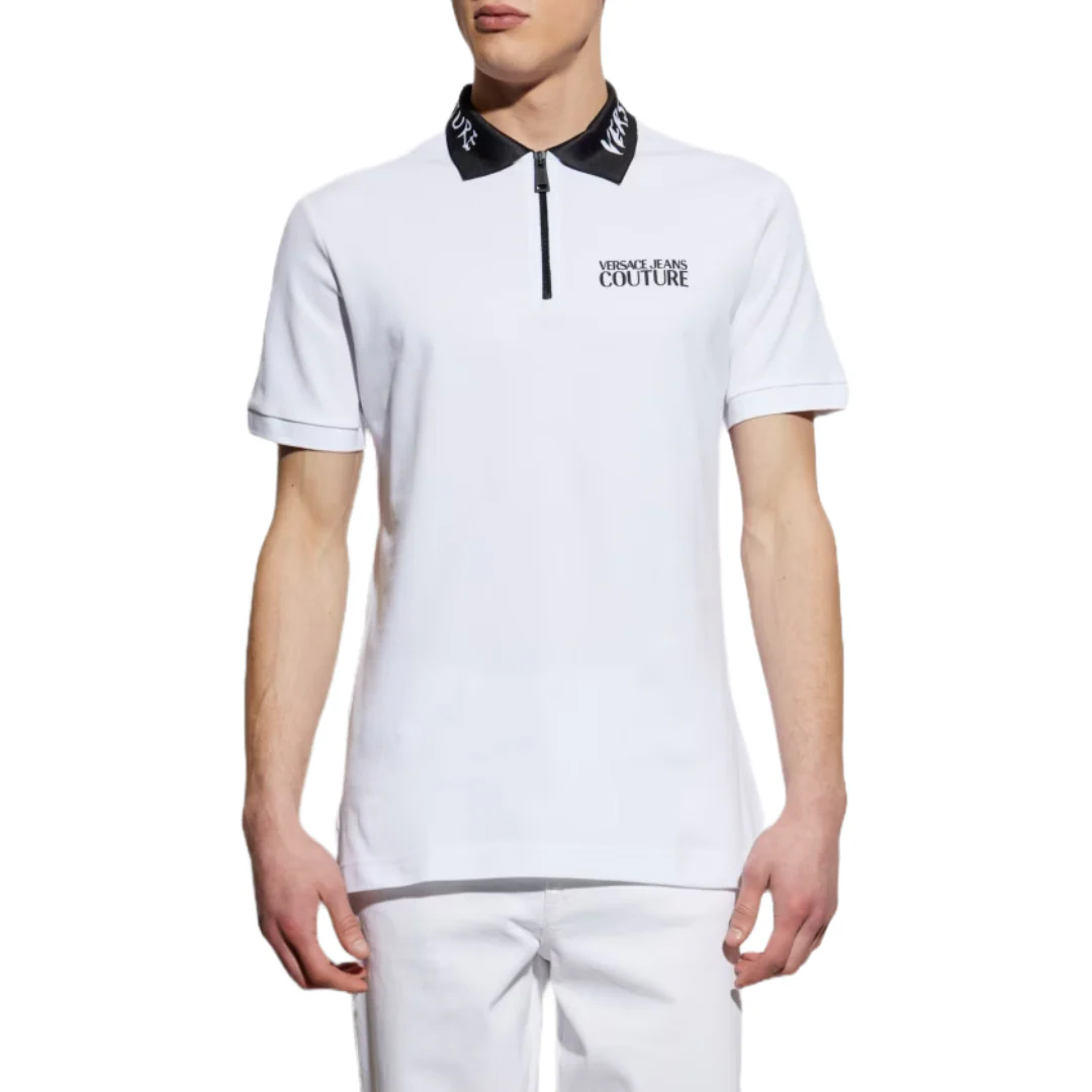 WHITE POLO WITH PRINTED LOGO - Image 2