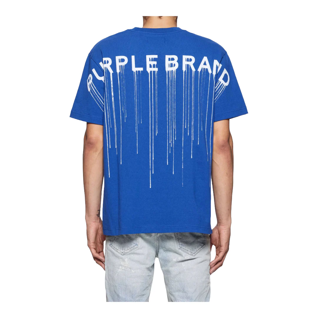 WORDMARK DRIP SHIRT BLUE - Image 2