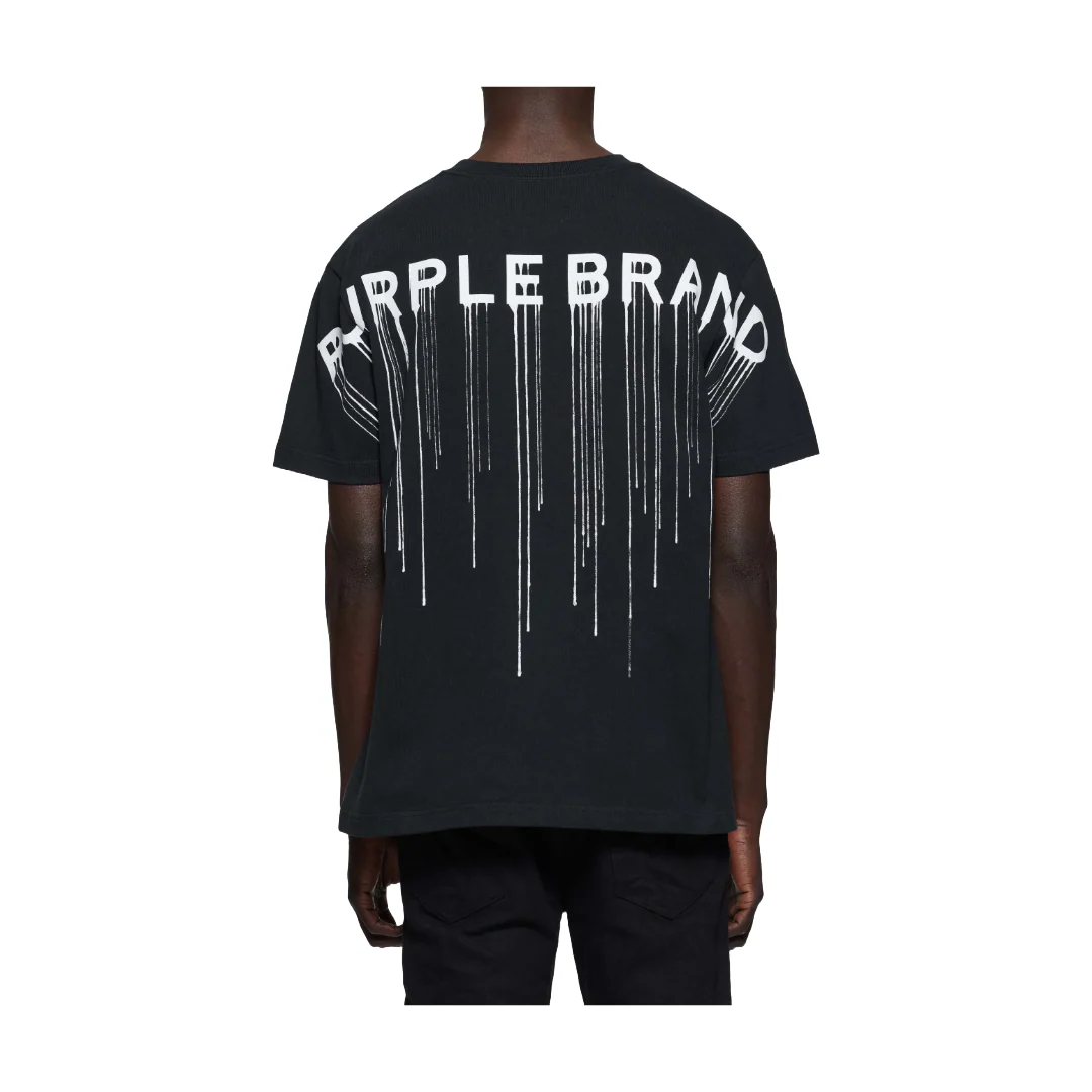 WORDMARK DRIP TEE BLACK - Image 2